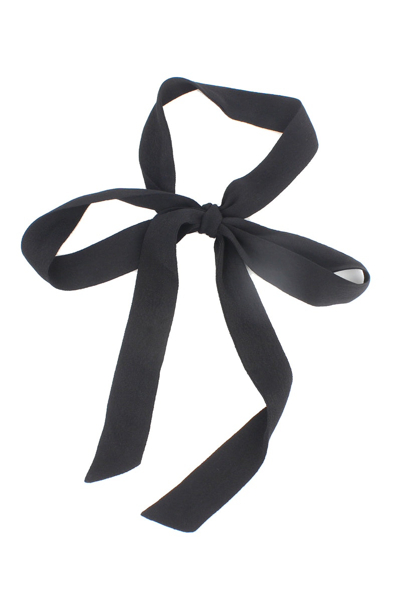 Skinny Necktie Scarf - Black
