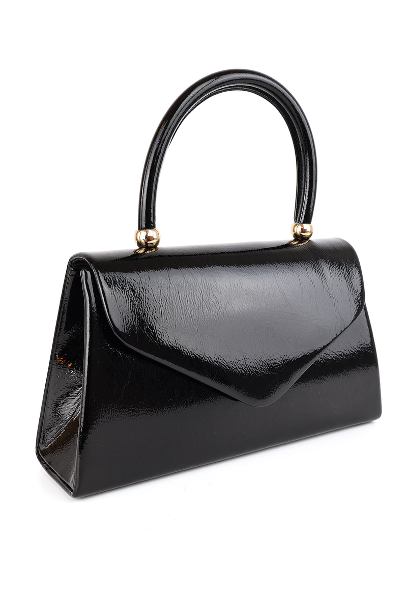 Nima Faux Patent Leather Handbag