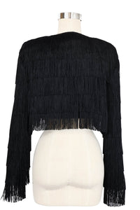 Shimmy Jacket - Black Fringe