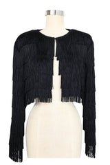 Shimmy Jacket - Black Fringe