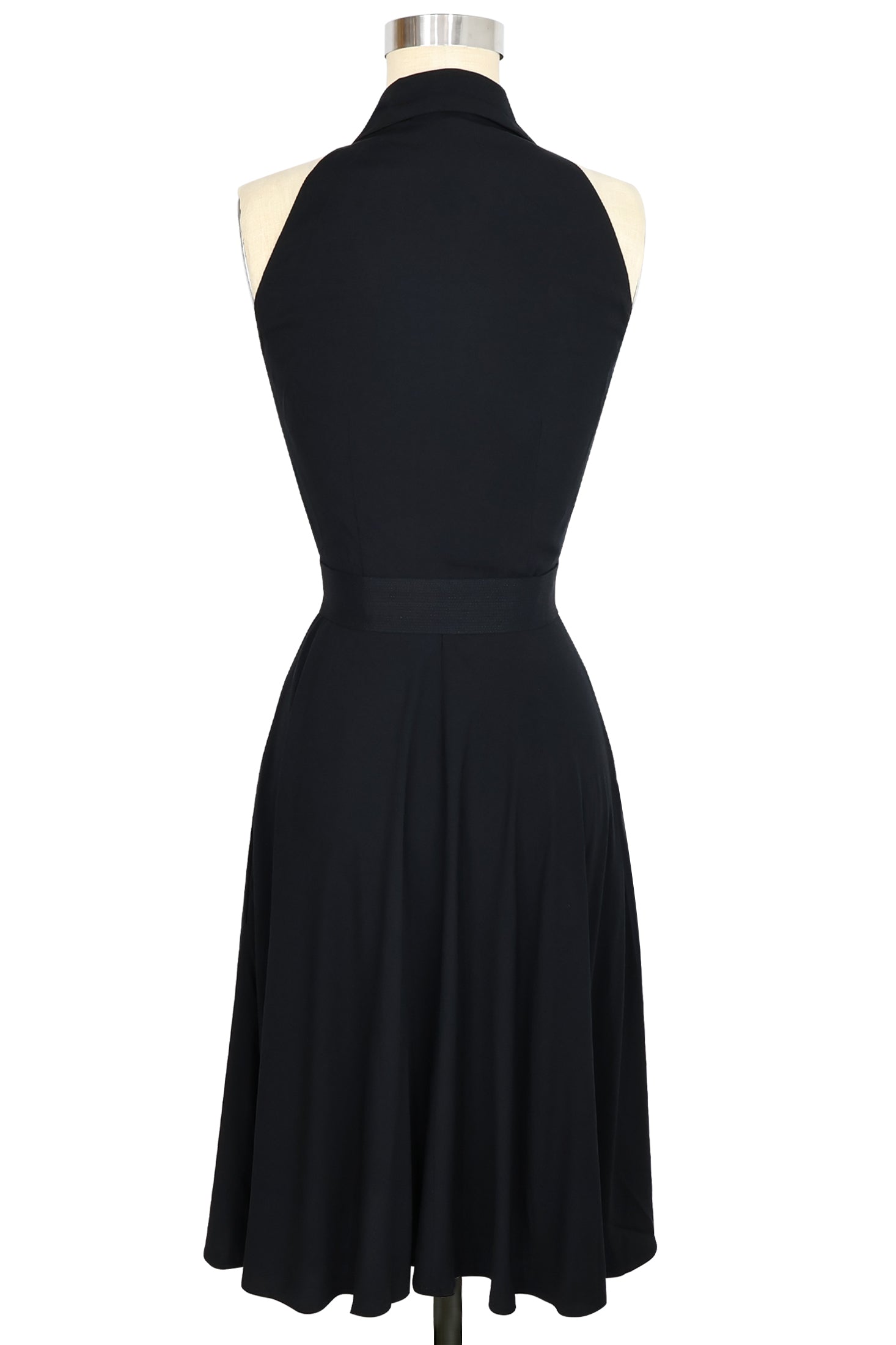 Zip Front Moto Dress - Black
