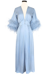 Glam Harlow Robe - Blue Fog