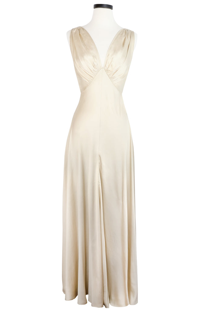 30s Bias Gown - Ivory Satin