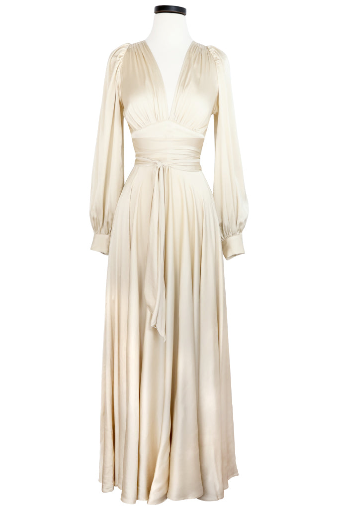 Gene Dress - Ivory Satin