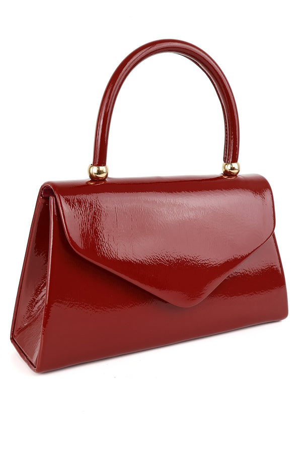 Nima Faux Patent Leather Handbag