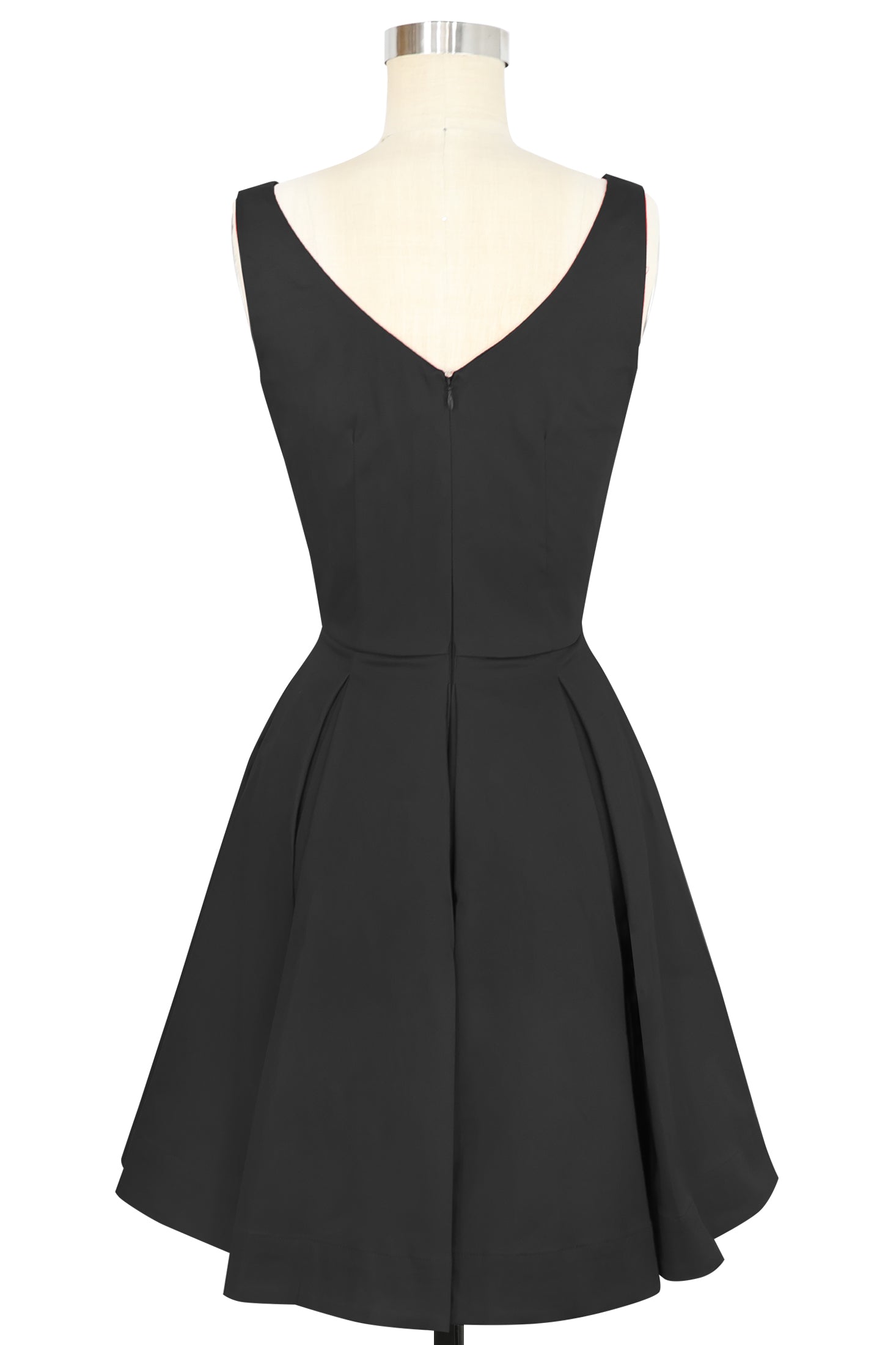 Audrey Mini Dress - Black Stretch Cotton
