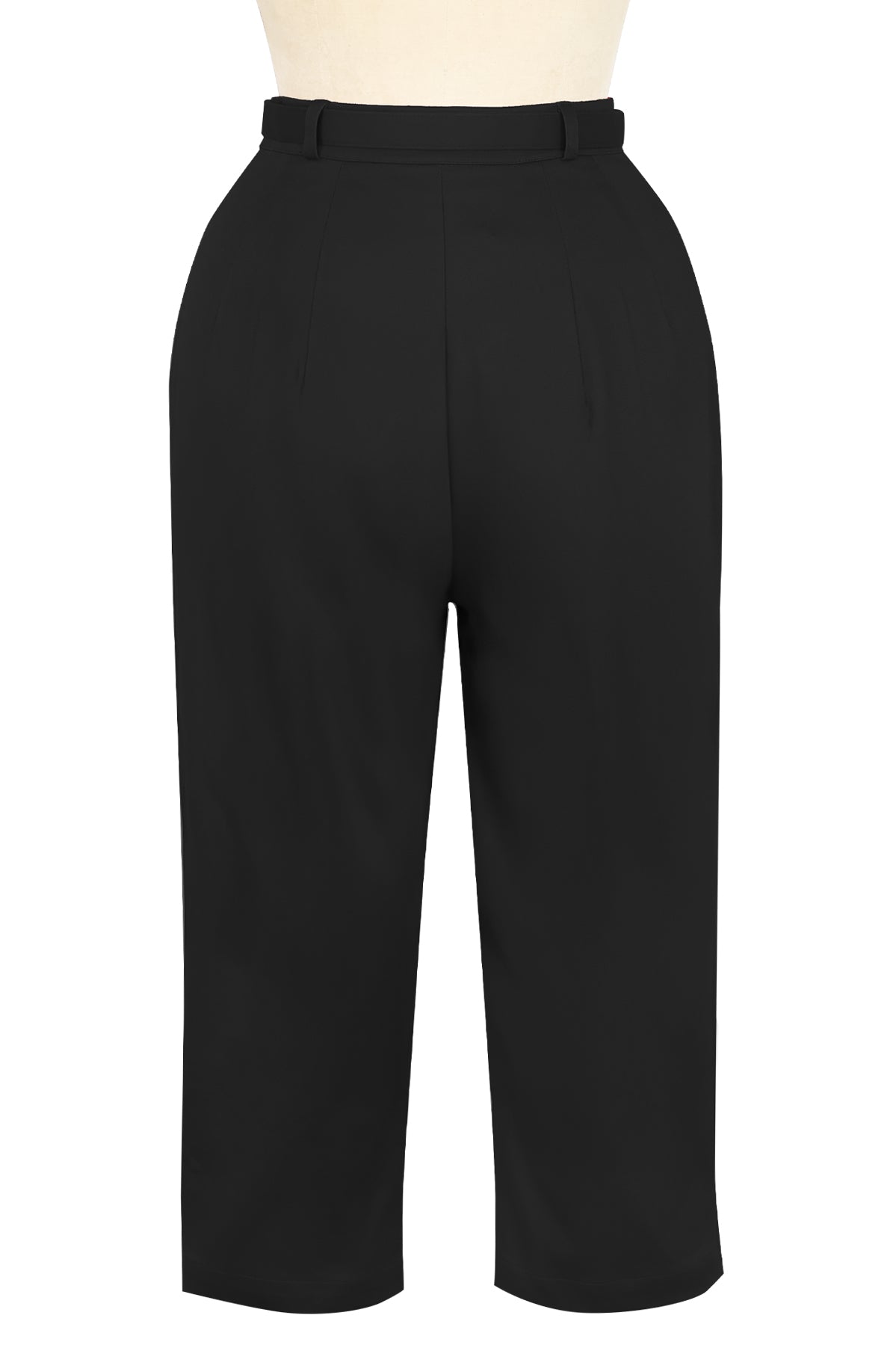 Short Capri Pant - Black Stretch Cotton