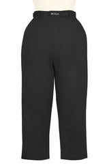 Short Capri Pant - Black Stretch Cotton