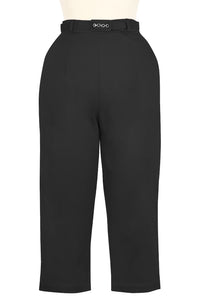 Short Capri Pant - Black Stretch Cotton