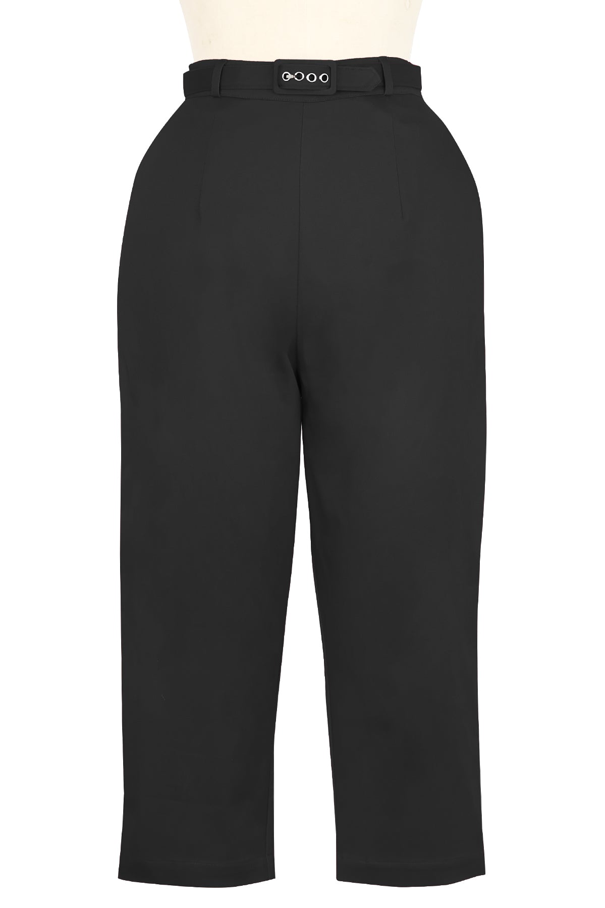 Short Capri Pant - Black Stretch Cotton