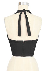 Dottie Blouse- Black Stretch Cotton