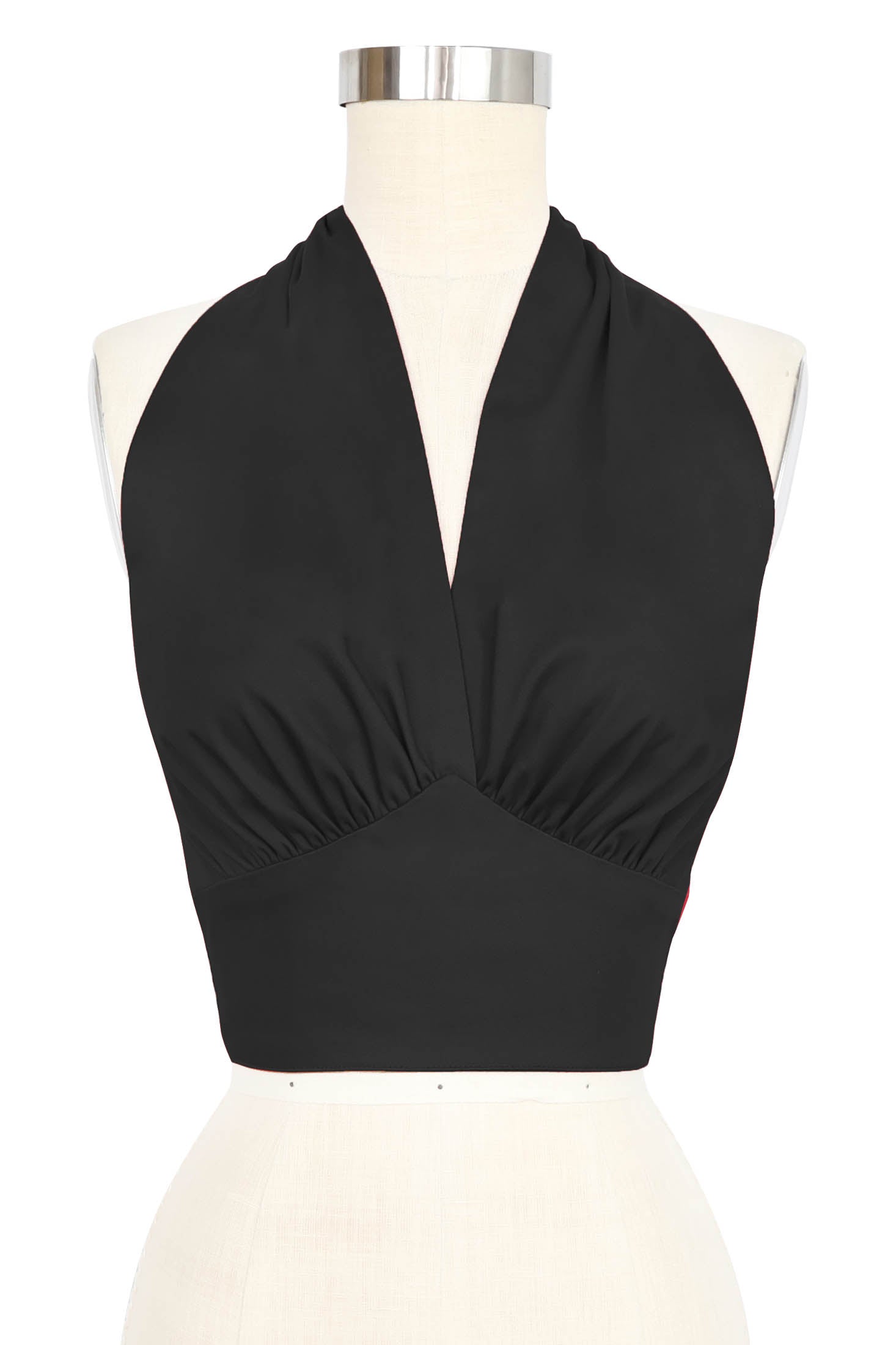 Dottie Blouse- Black Stretch Cotton