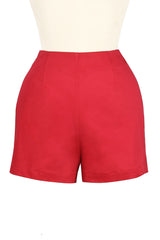 Hot Short - Red Stretch Cotton