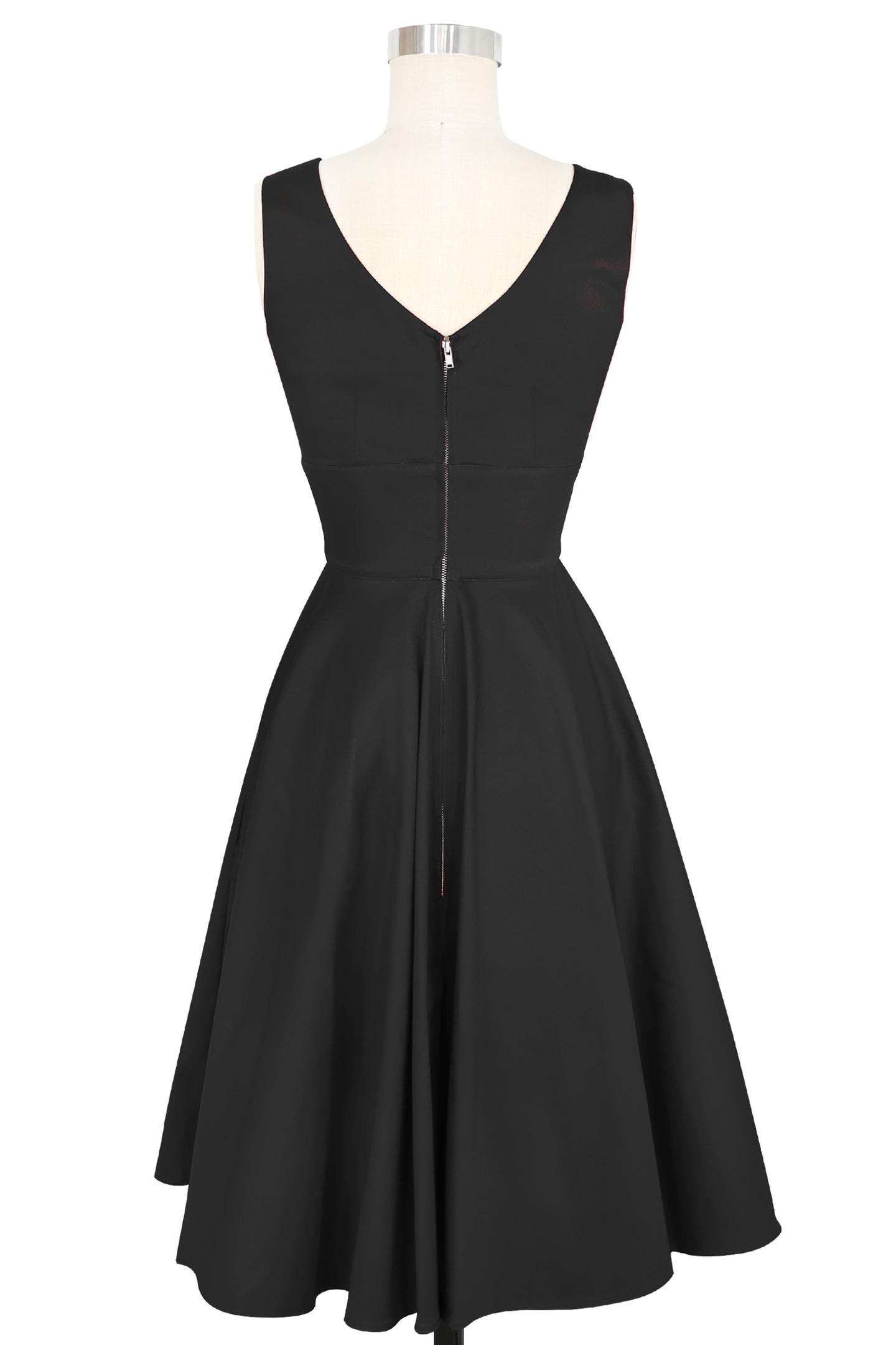 Norma Jean Dress - Black Stretch Cotton