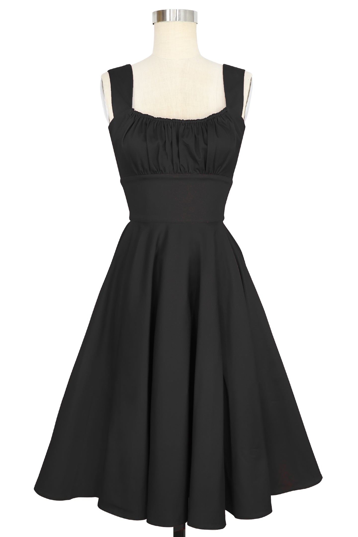 Norma Jean Dress - Black Stretch Cotton