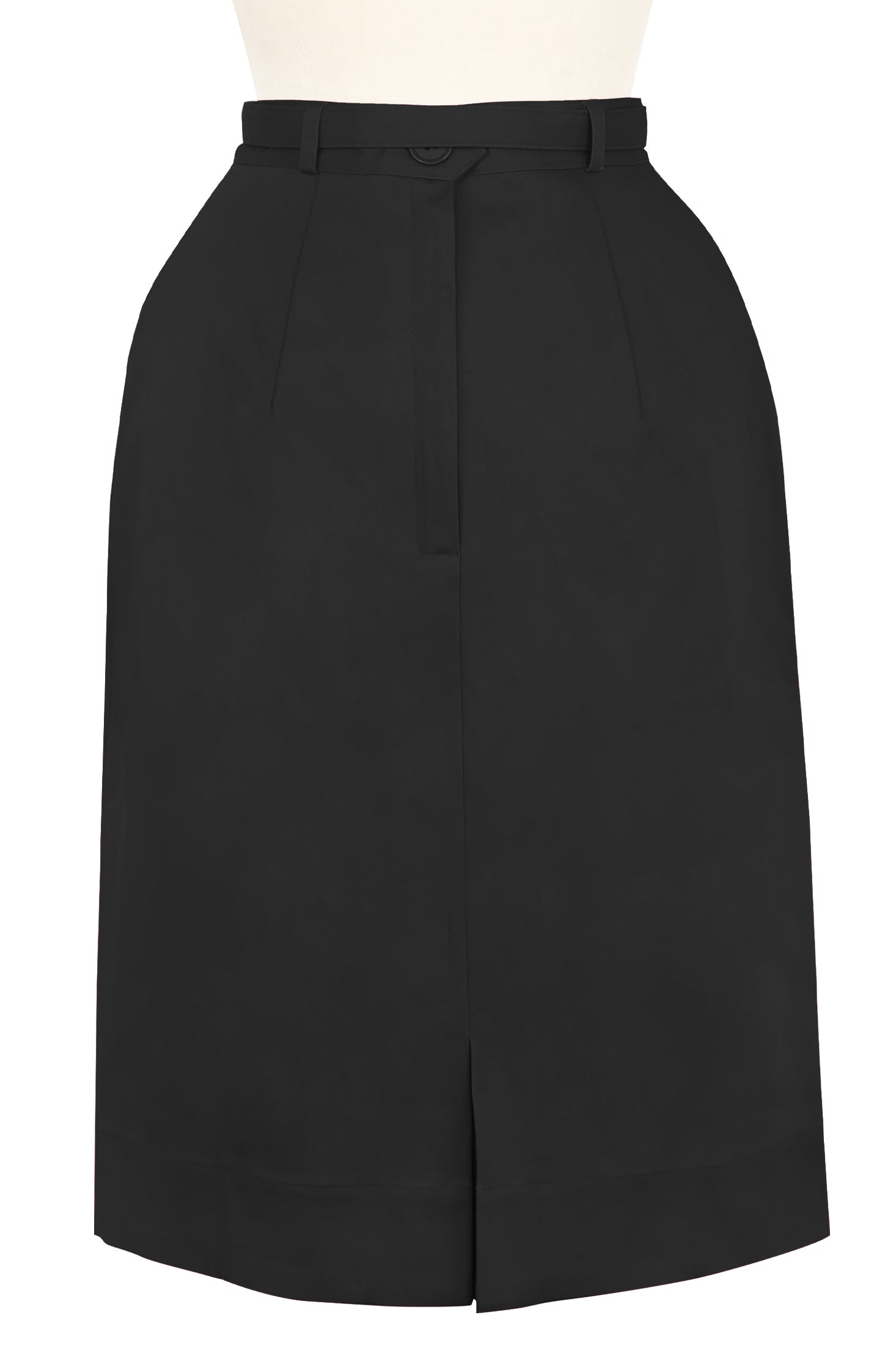 Pocket Skirt - Black Stretch Cotton