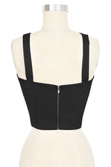 Trixie Top - Black Stretch Cotton