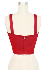 Trixie Top - Red Stretch Cotton