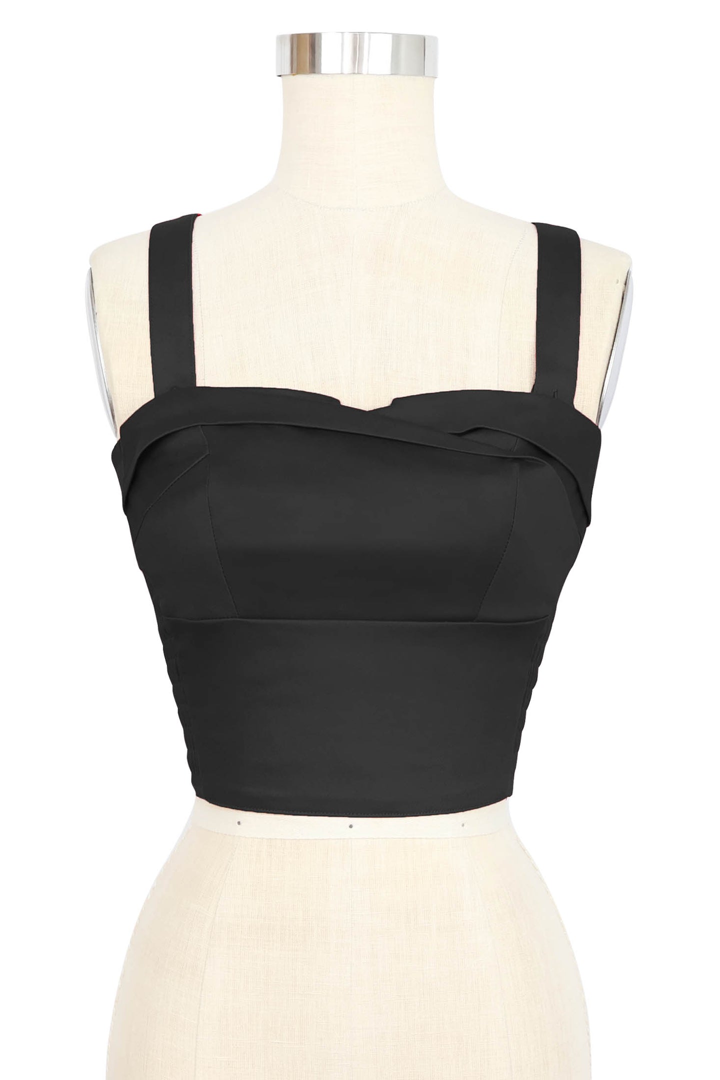 Trixie Top - Black Stretch Cotton