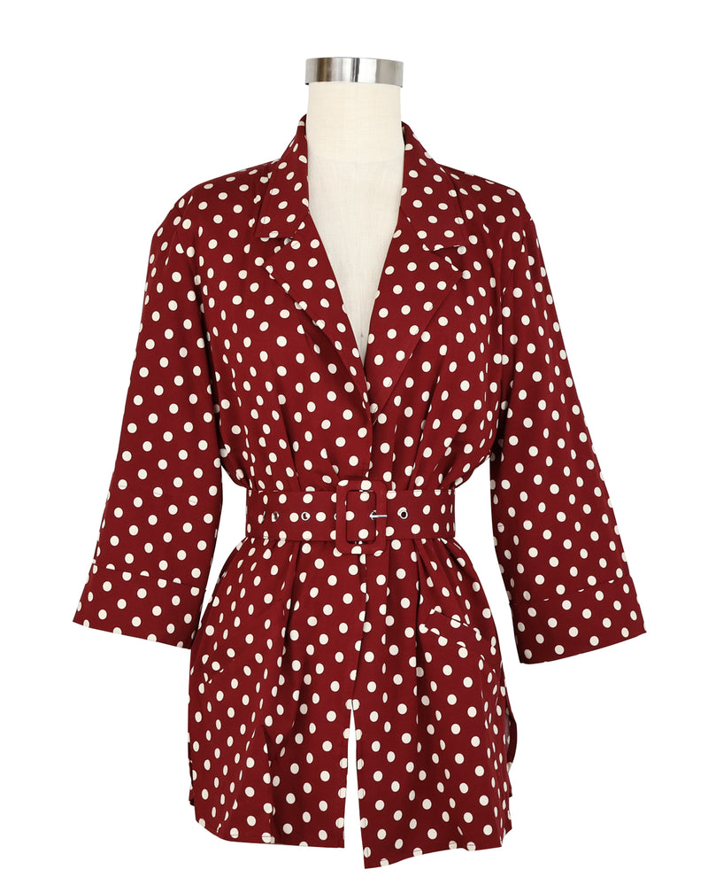 Heather Blazer - Dubonnet Dots