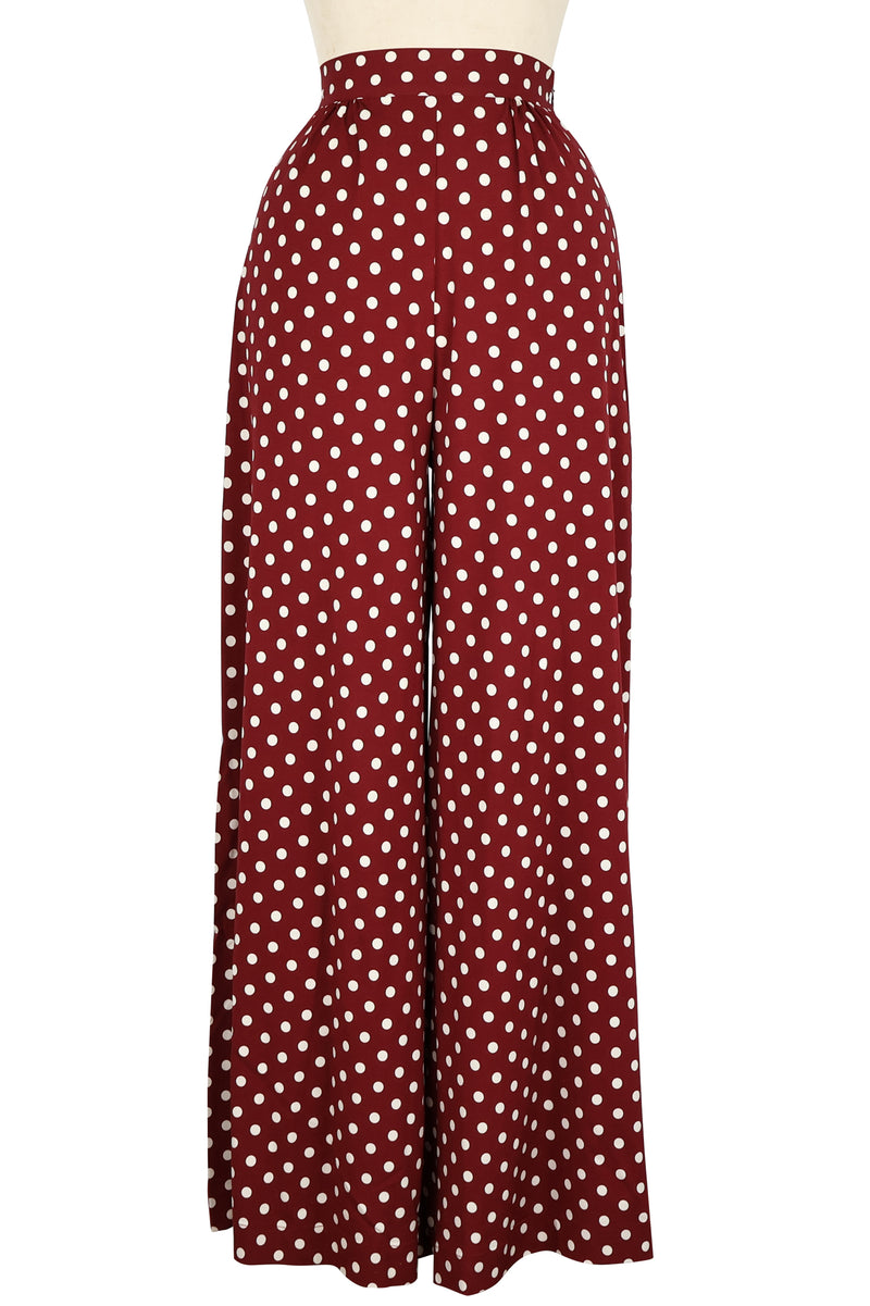 Belle Pants - Dubonnet Dots