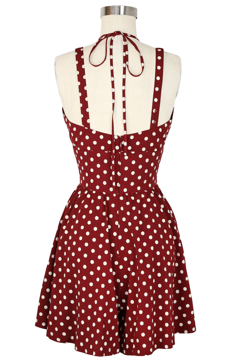 Minda Romper - Dubonnet Dots