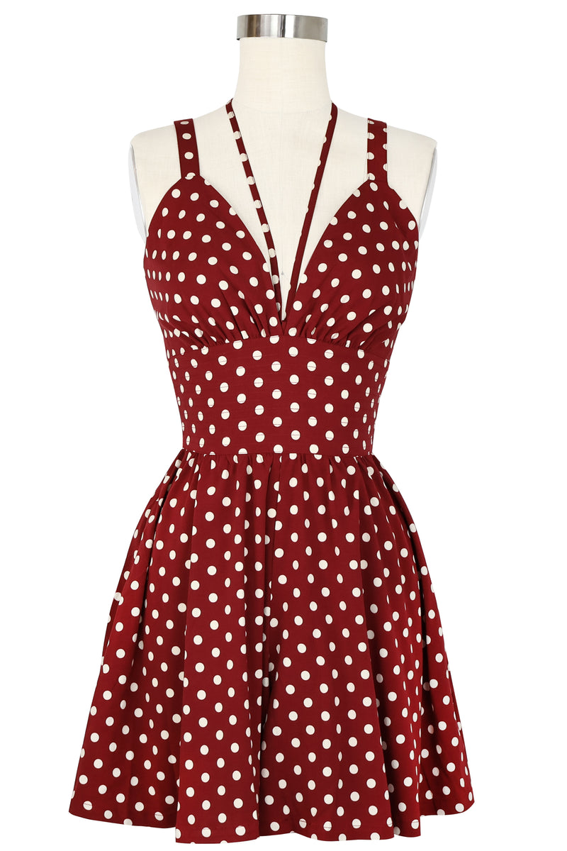 Minda Romper - Dubonnet Dots