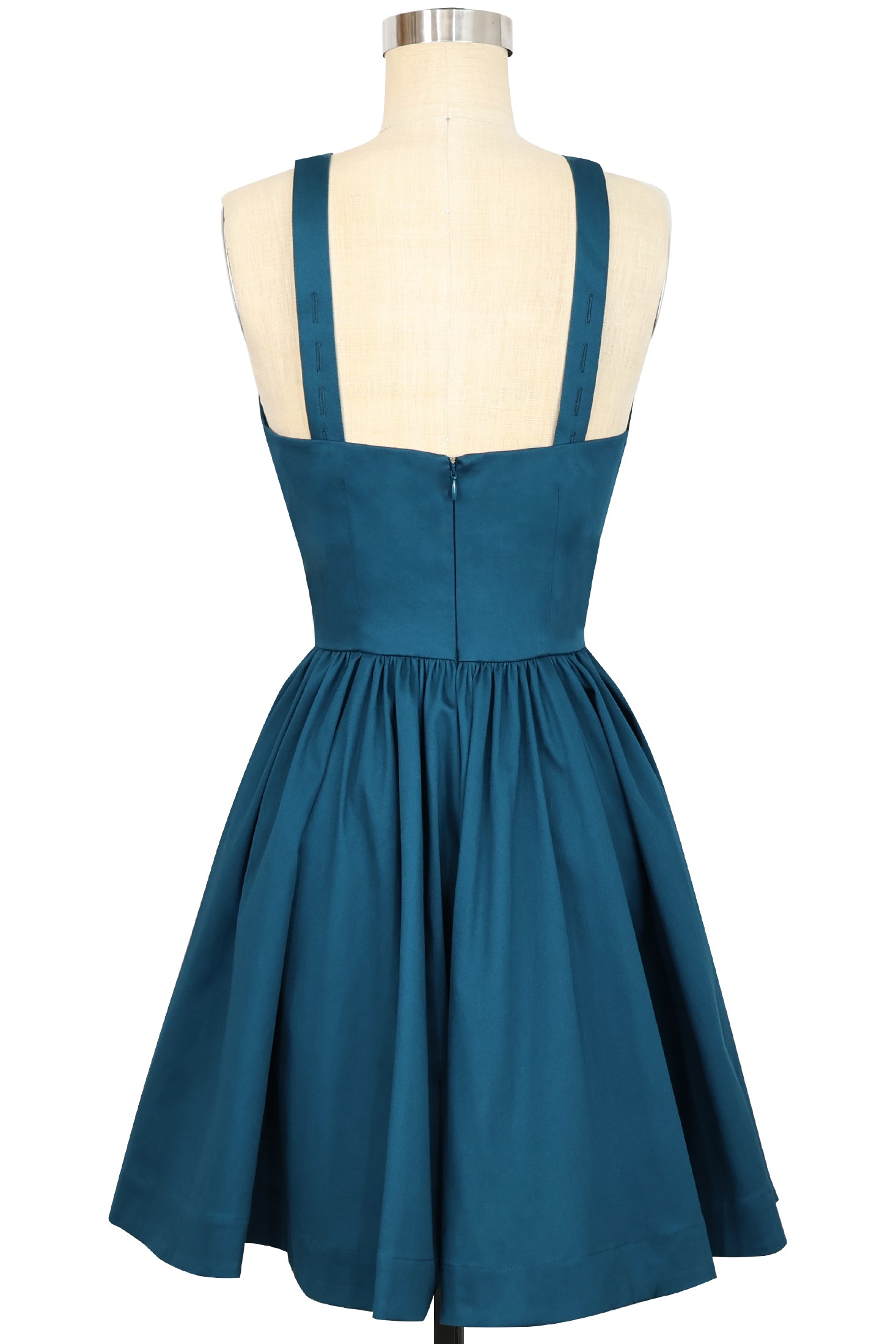 Annette Mini Dress - Deep Teal Stretch Cotton