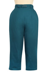 Short Capri Pant - Deep Teal Stretch Cotton