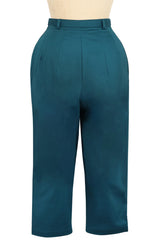 Short Capri Pant - Deep Teal Stretch Cotton