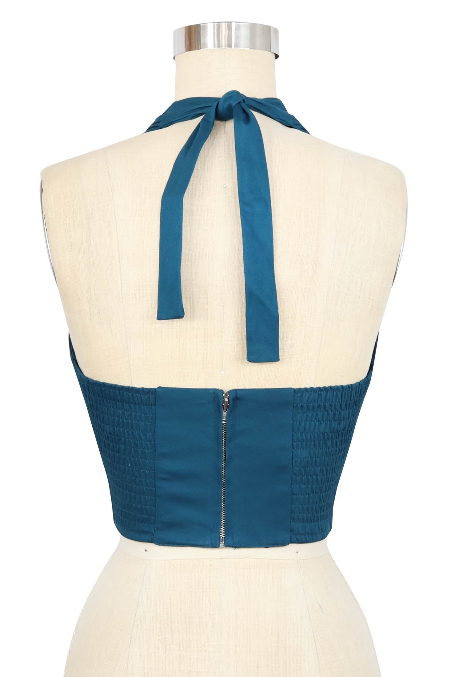 Dottie Blouse- Deep Teal Stretch Cotton