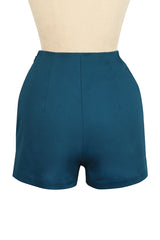 Hot Short - Deep Teal Stretch Cotton