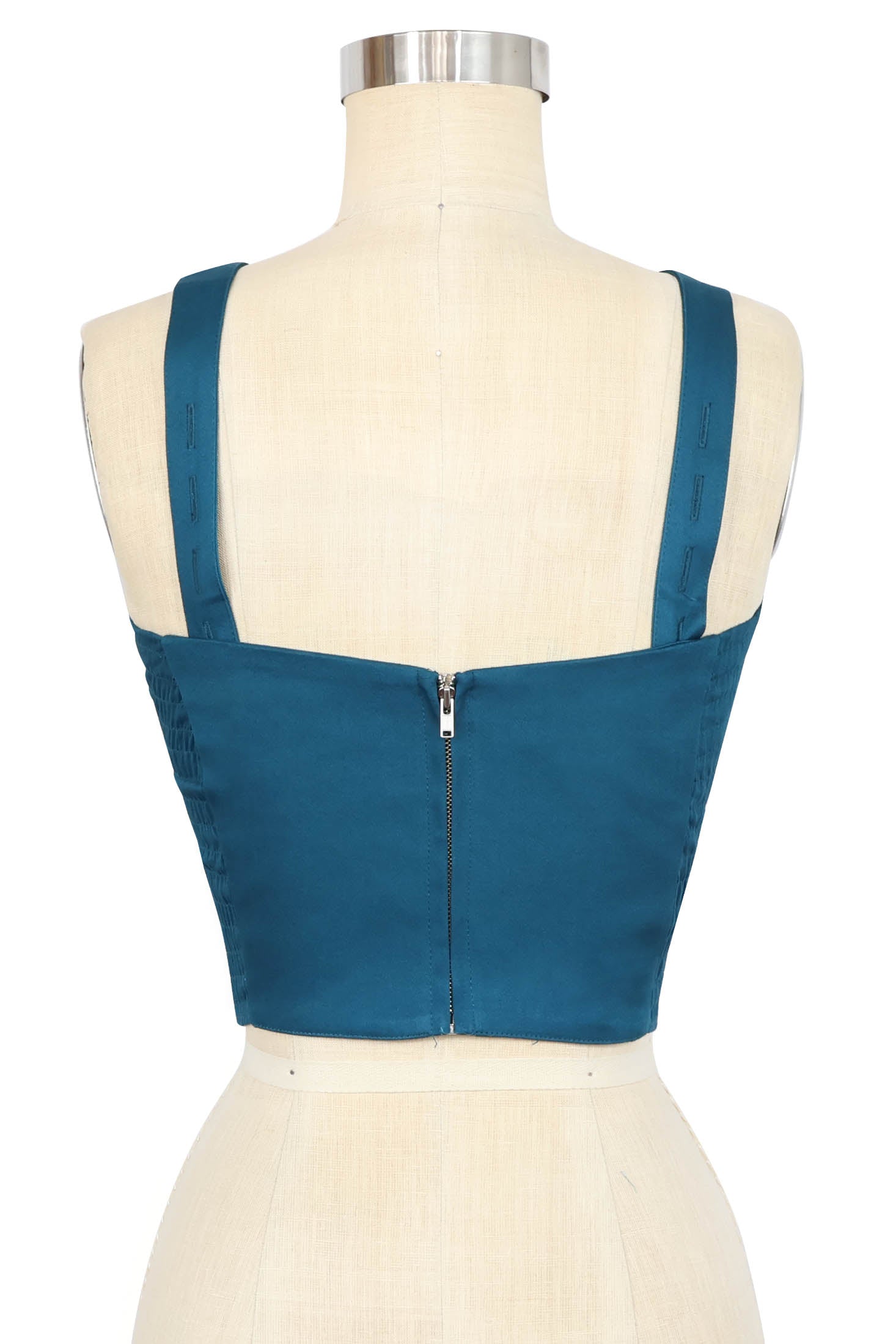 Trixie Top - Deep Teal Stretch Cotton