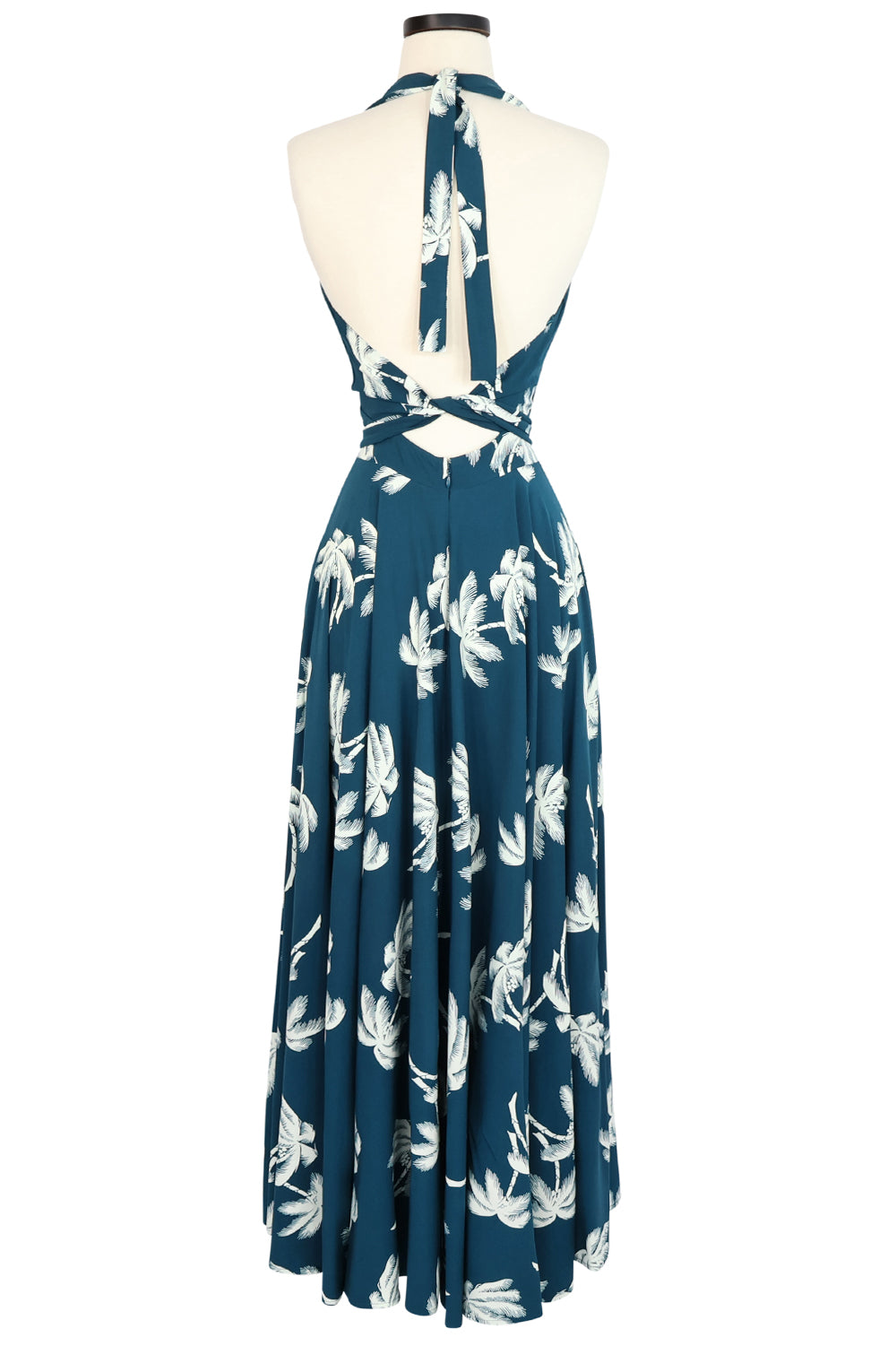 Helena Dress - Deep Teal Tropics