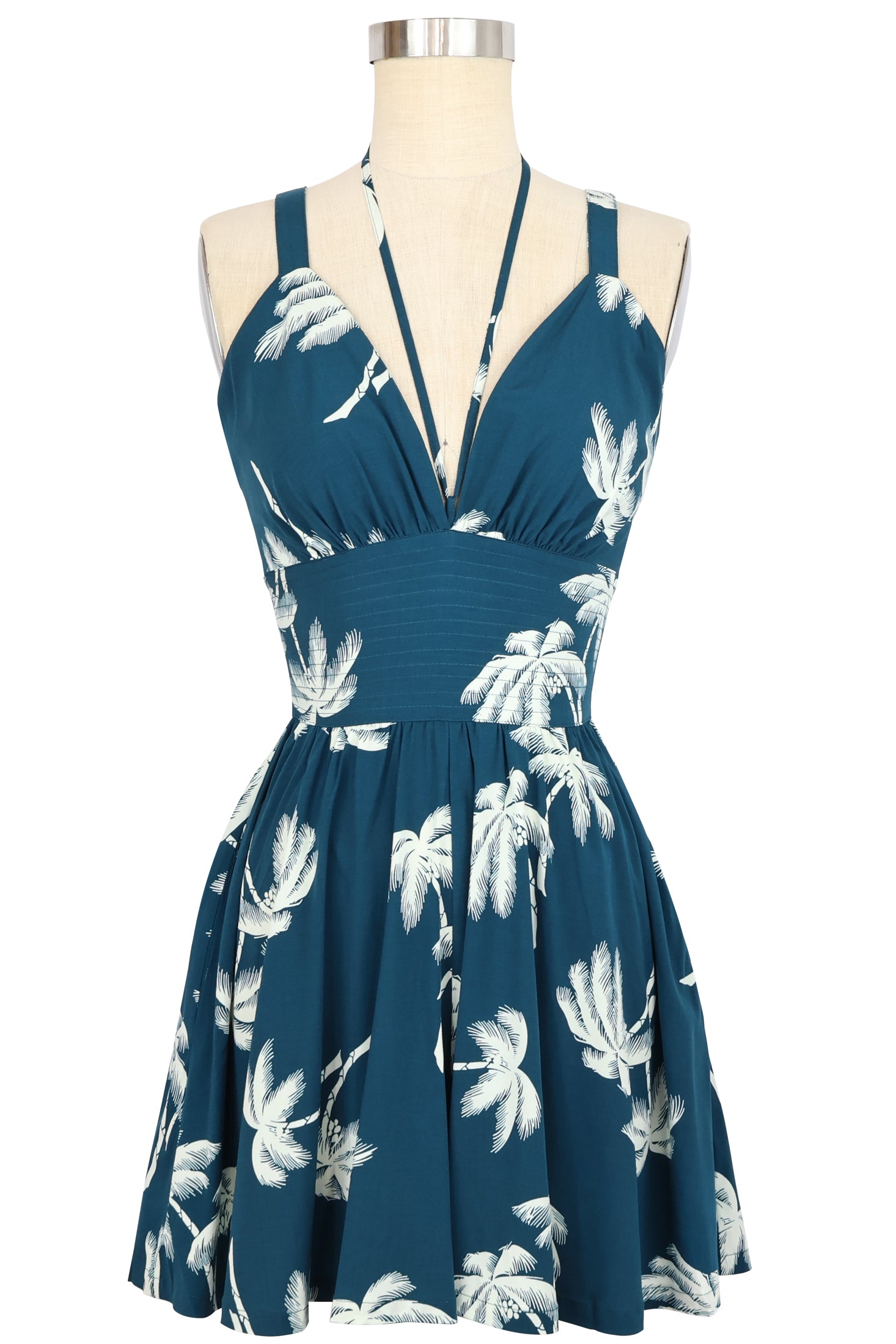 Minda Romper - Deep Teal Tropics