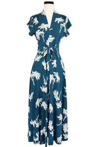 Seaside Dress - Deep Teal Tropics