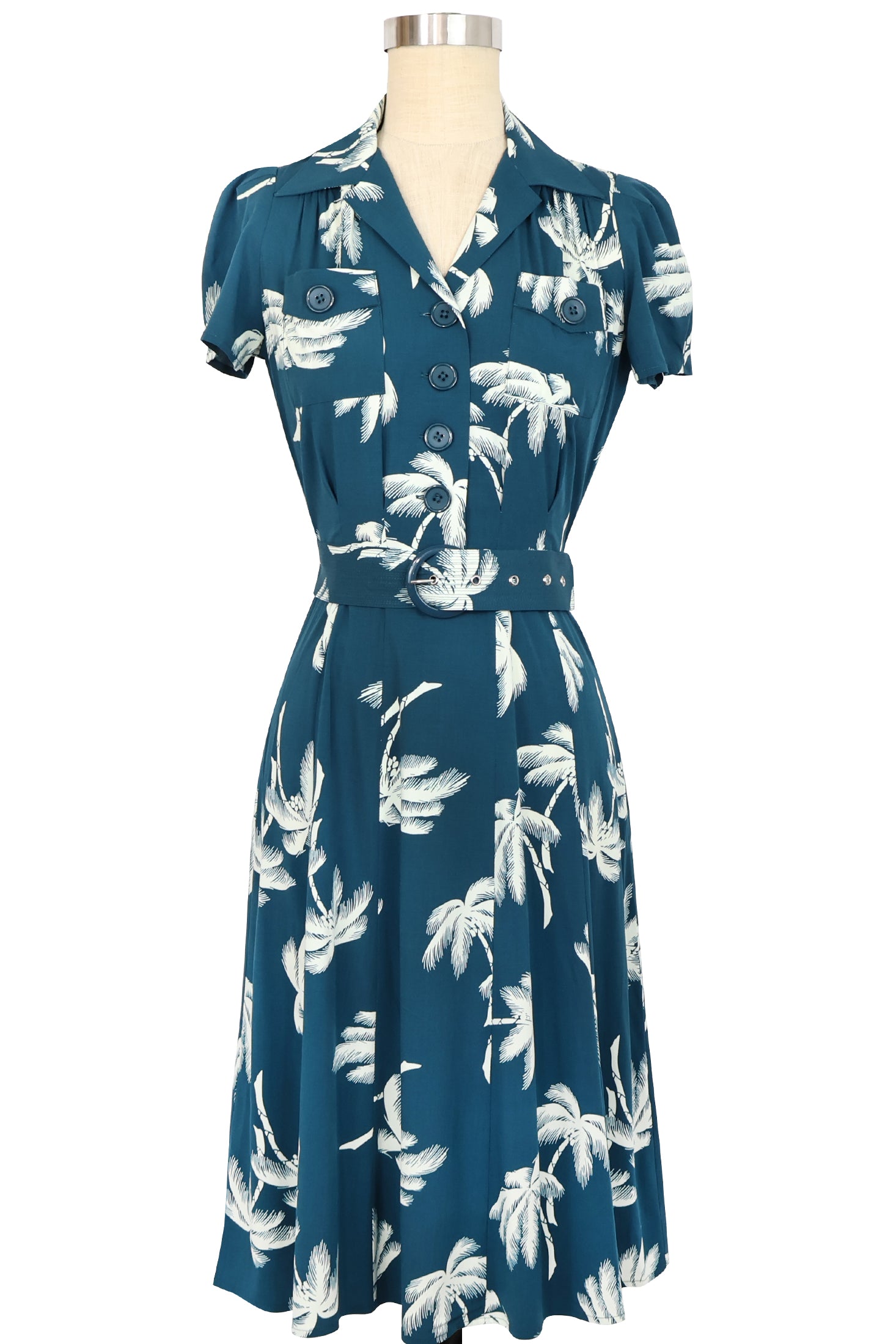 Sweetie Dress - Deep Teal Tropics