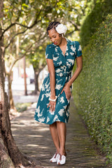 Sweetie Dress - Deep Teal Tropics