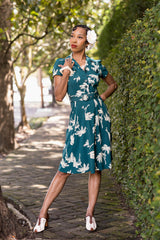 Sweetie Dress - Deep Teal Tropics