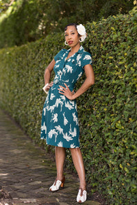Sweetie Dress - Deep Teal Tropics
