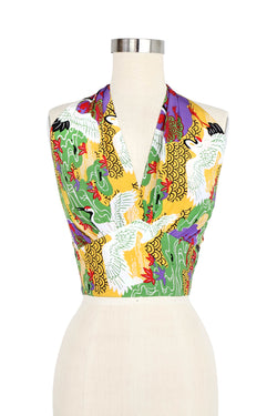 Dottie Blouse - Tropical Cranes