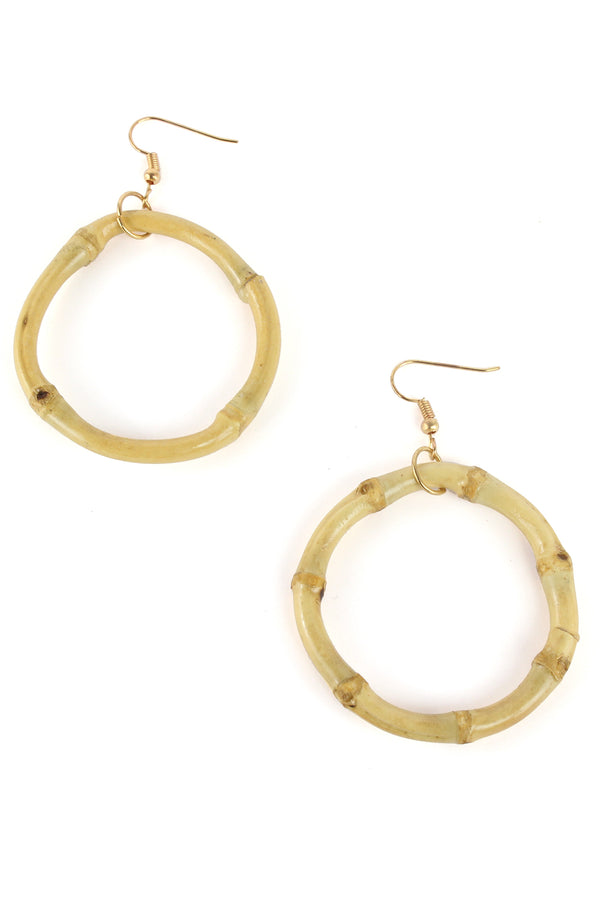 Bamboo Circle Earrings