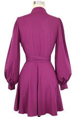 Babe Long Sleeve Dress - Eggplant