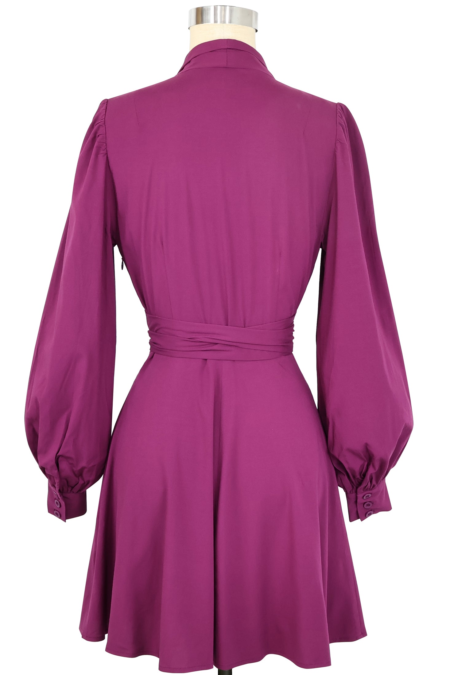 Babe Long Sleeve Dress - Eggplant