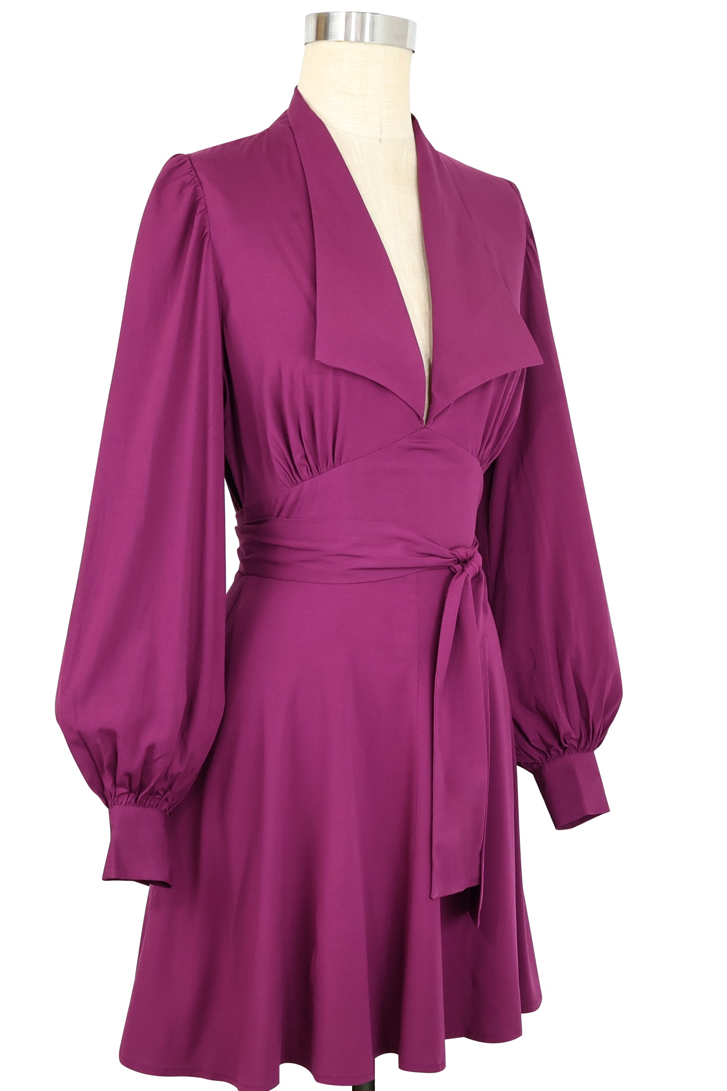 Babe Long Sleeve Dress - Eggplant