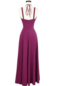 Minda Long Dress - Eggplant
