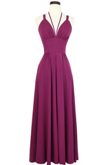 Minda Long Dress - Eggplant
