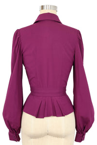 Girl Friday Blouse - Eggplant