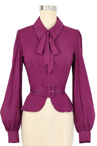 Girl Friday Blouse - Eggplant