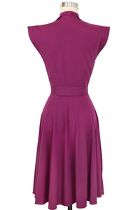 Zip Front Lucky Day Dress - Eggplant